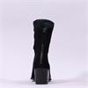 Paul Green Rear Zip Western Ankle Boot - Black Suede